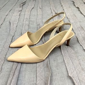 Banana Republic Nude Hedy Slingback Kitten Heels 7